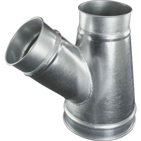 Us Duct US Duct Clamp Together Standard Branch, 30 Deg 4-4-4, 4" Diameter, Galvanized, 18 Gauge RBL04R04R04R30.G18